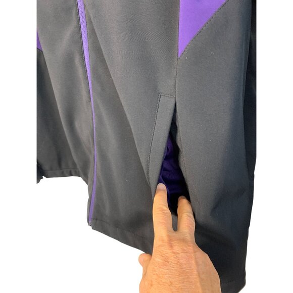 Baltimore Ravens Spelled Out NFL Jacket XL Black & Purple Polyester NWT 7226 - Picture 3 of 11